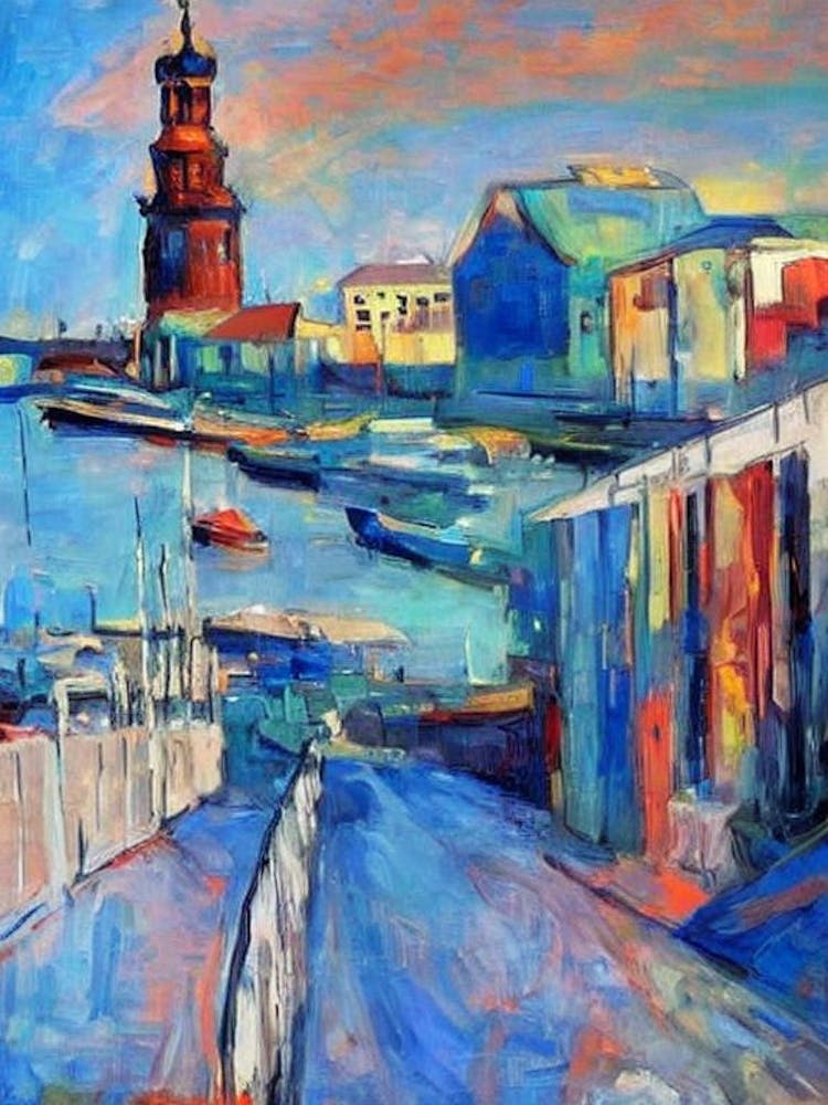 Hafen von Kaliningrad Russland Abstrakter Block 2 Hafen
