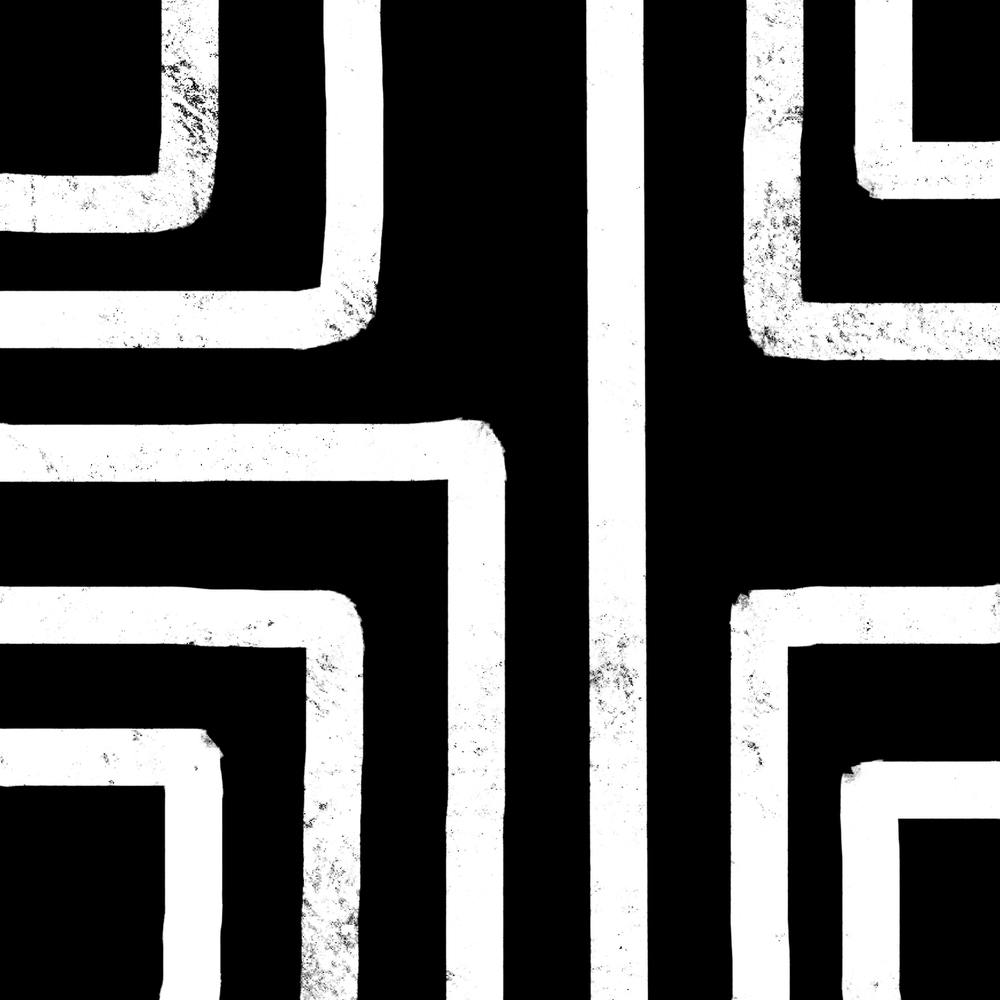 Abstract Black And White Squares