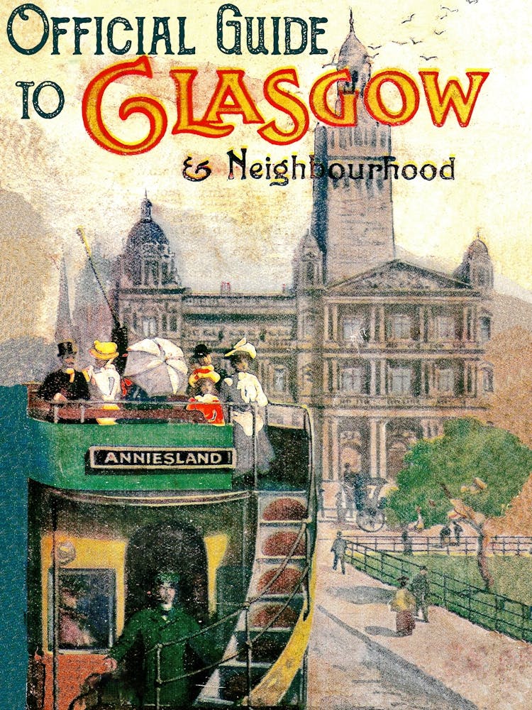 Official Guide To Glasgow, Vintage Travel Poster