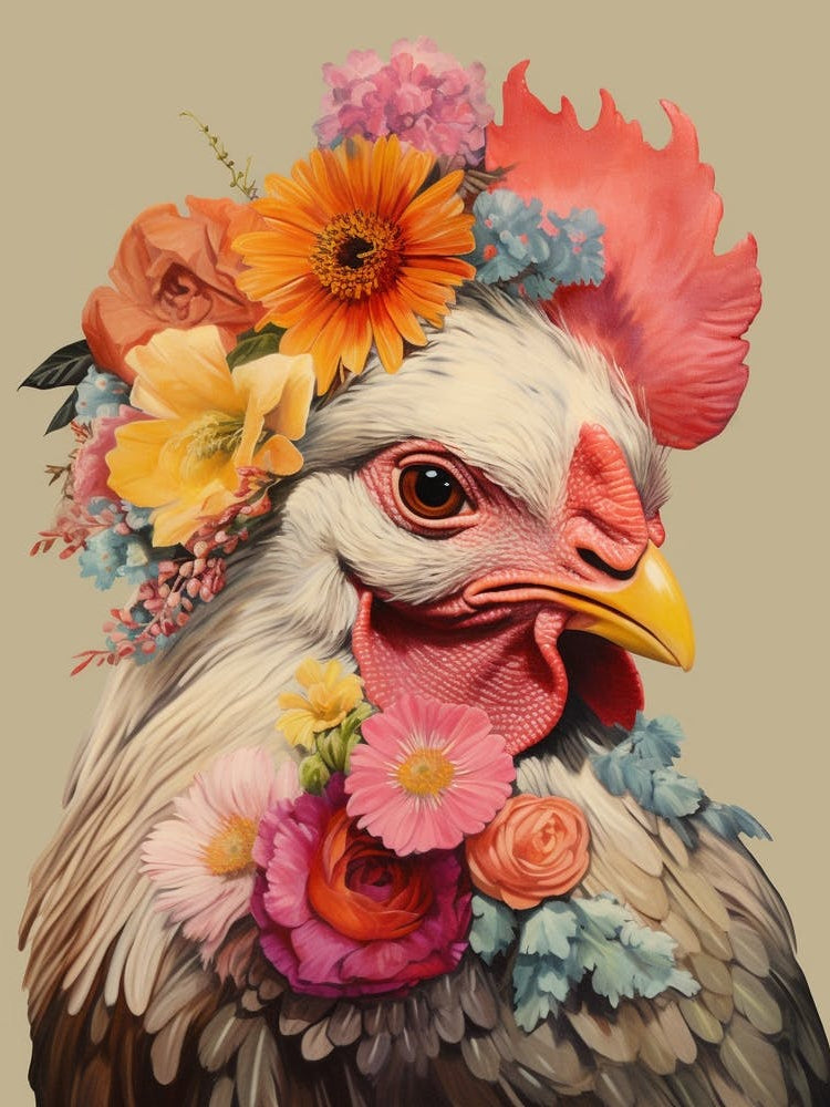Bird With A Flower Crown Chicken 2