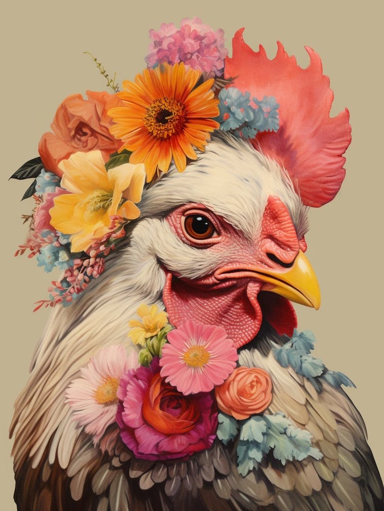 Bird With A Flower Crown Chicken 2