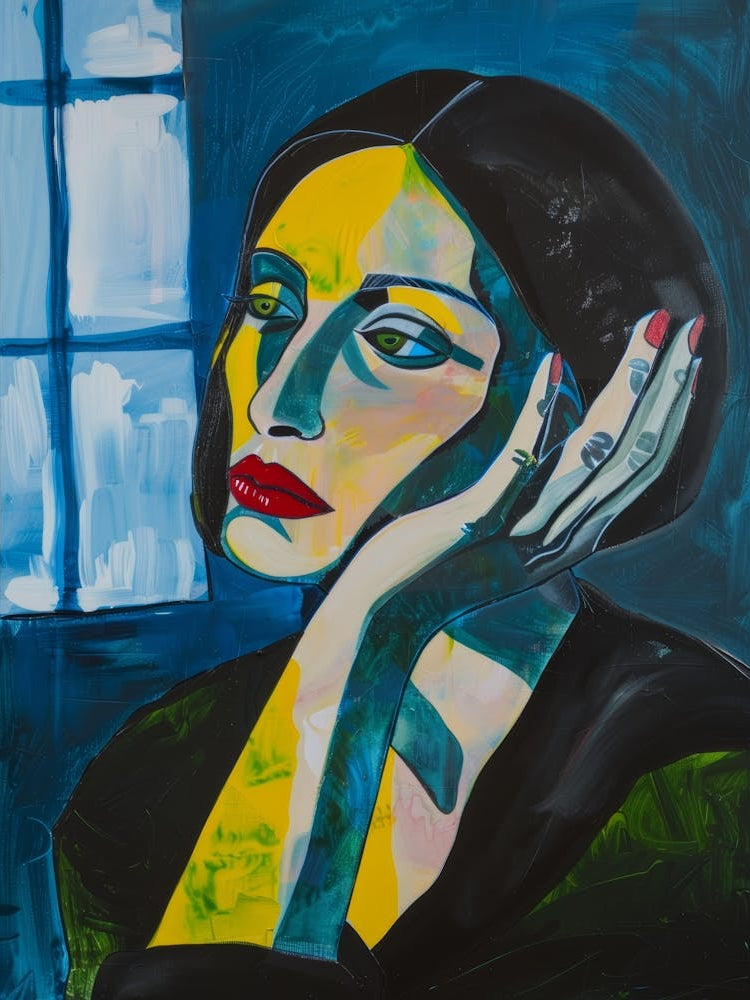 Woman In Front Of A Window