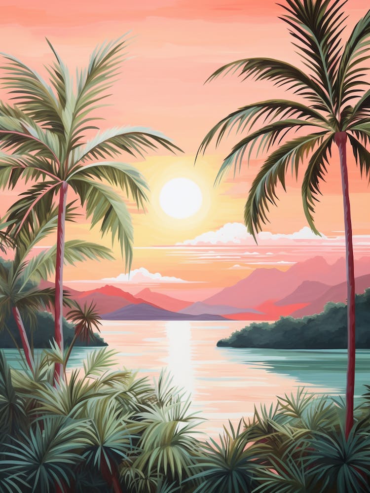 A Canvas Painting Of Whitsunday Islands Australia 1
