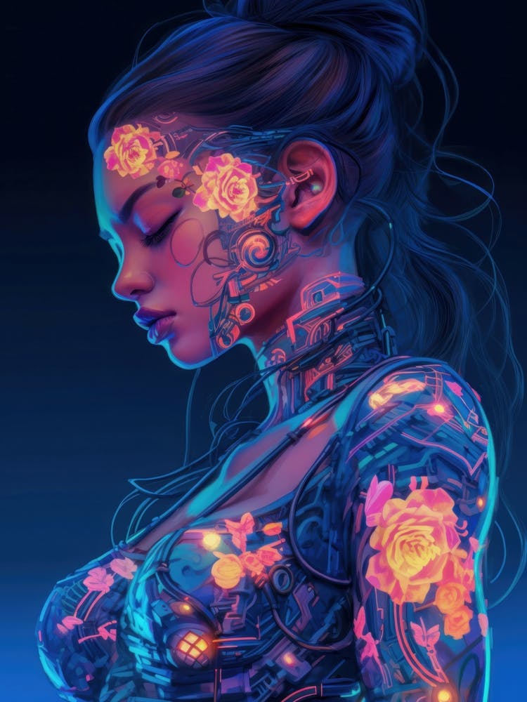 Robot Flowerpunk Girl