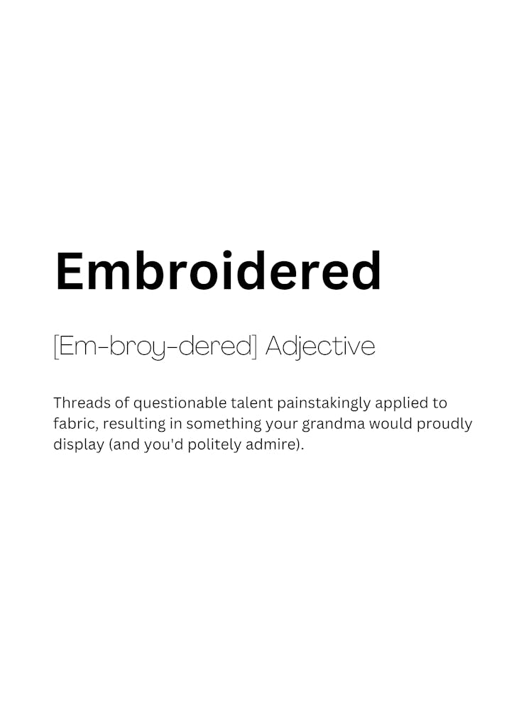 Embroidered Definition Meaning 1