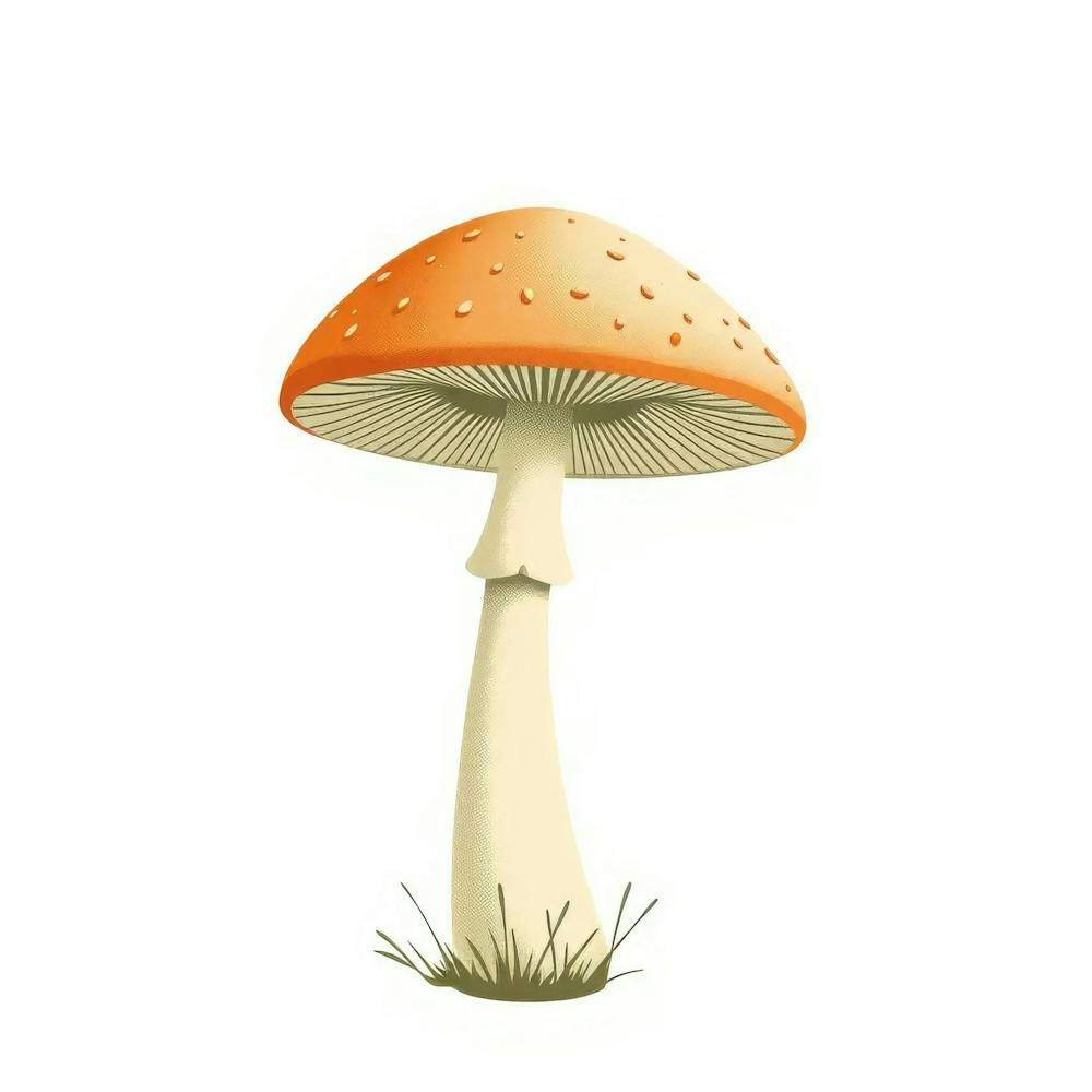 Mushroom On A White Background
