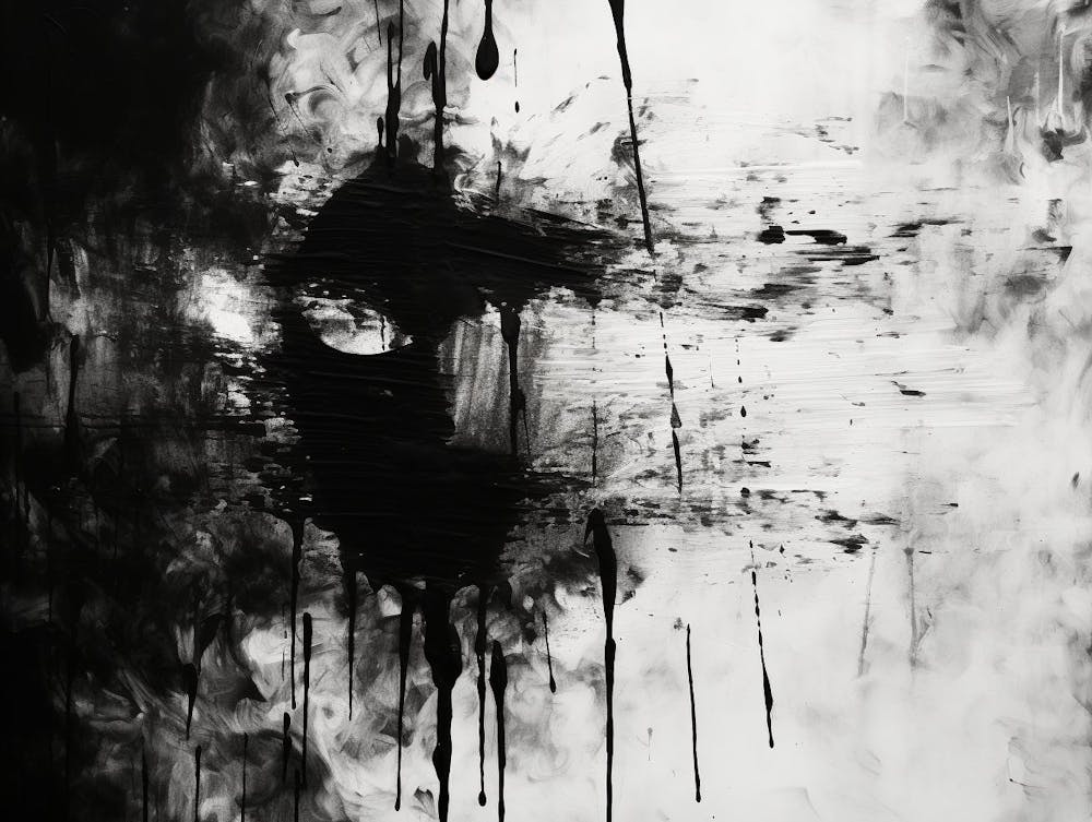 Silence Abstract Black And White 15