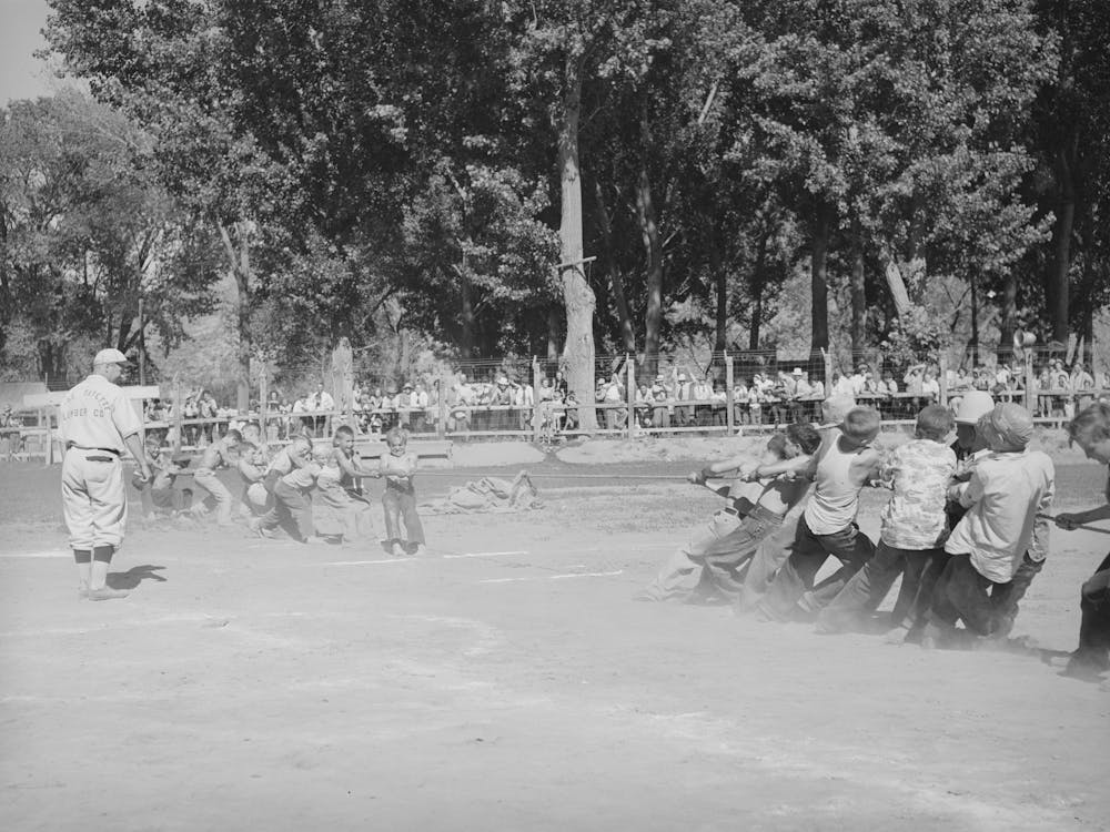 Kids Tug Of War At The Fourth Of July Celebration At Vale, Oregon By Russell Lee