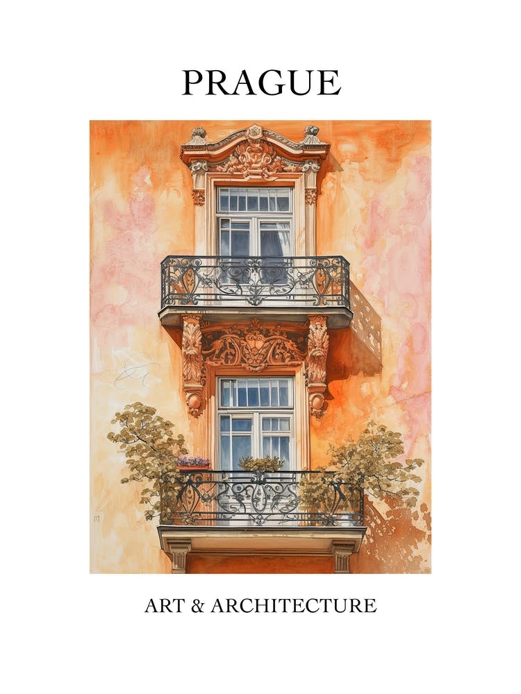 Prague Travel And Architecture Poster 2