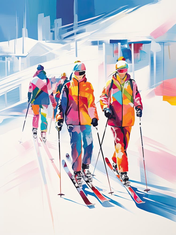 Vail Mountain Resort   Colorado Usa, Ski Resort Illustration 2