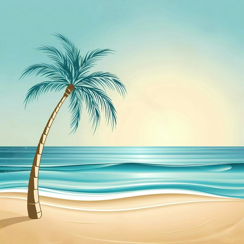 Palm Tree On The Beach 3