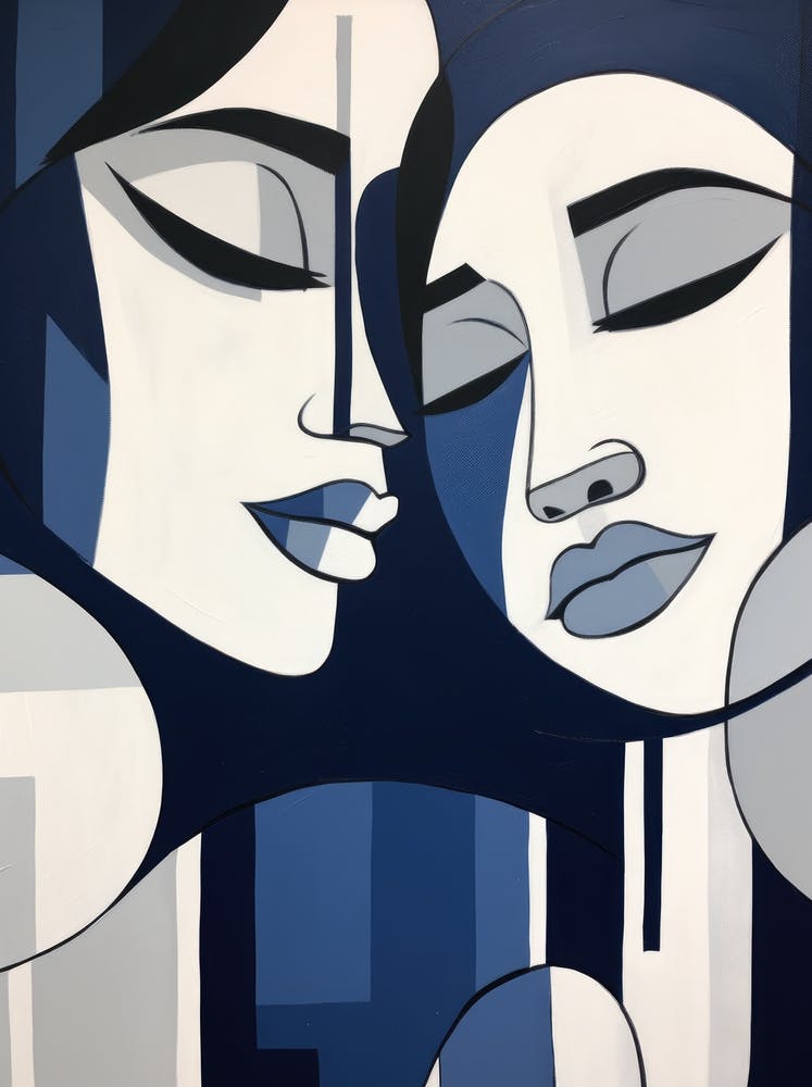 Two Women In Blue 2