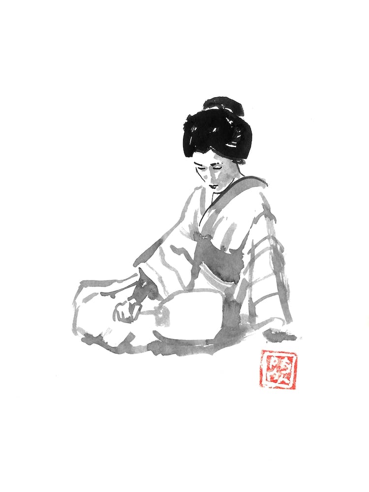 Geisha And Fan