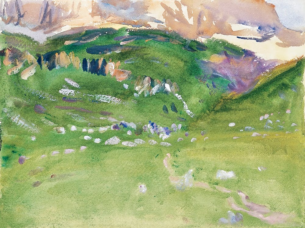 Sellar Alp, Dolomites, John Singer Sargent
