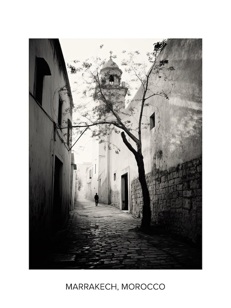 Poster Of Nazareth, Israel, Photography In Black And White 3