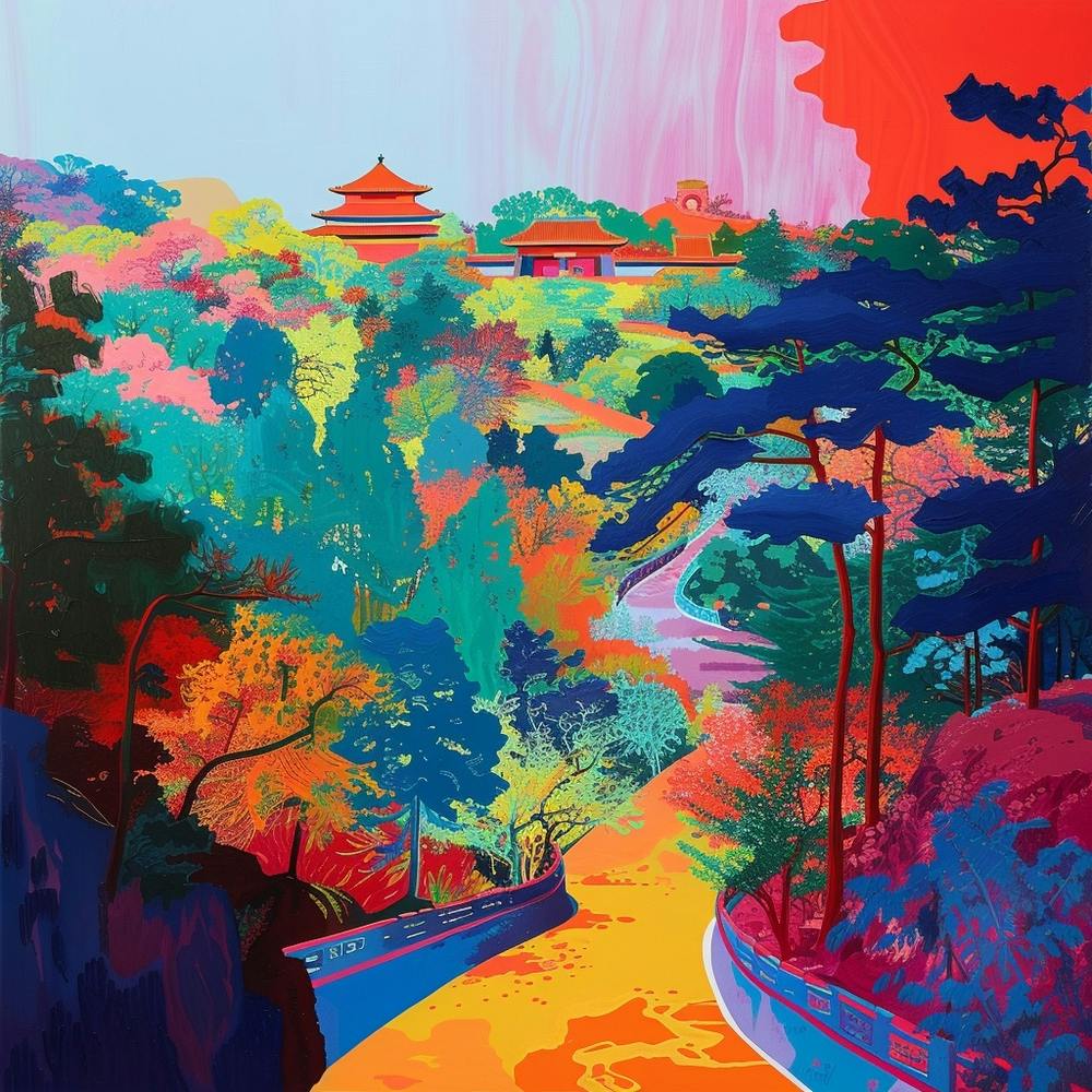 Abstract Park Collection Jingshan Park Beijing China 2