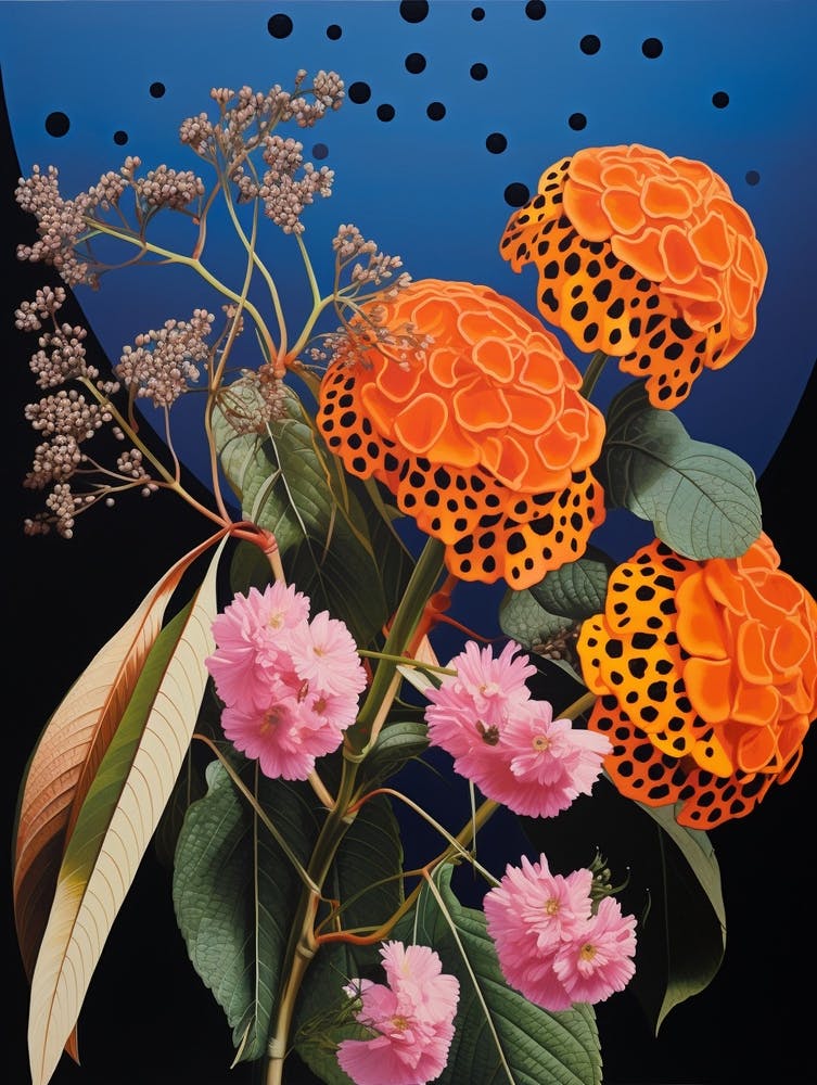 Surreal Florals Lantana 1 Flower Painting