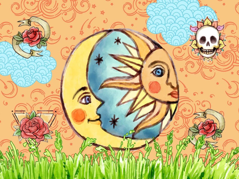 Sun And Moon - Vintage alchemy, esotericism, spiritual, mystic 2