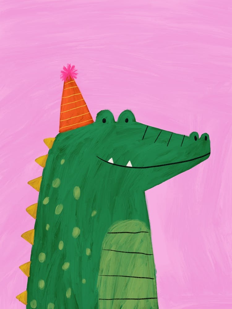 Crocodile In A Party Hat