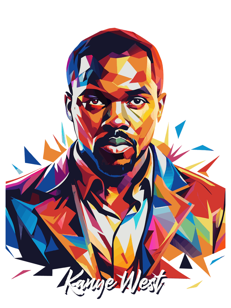 Kanye West 02 Portrait Music Icon Style WPAP Pop Art
