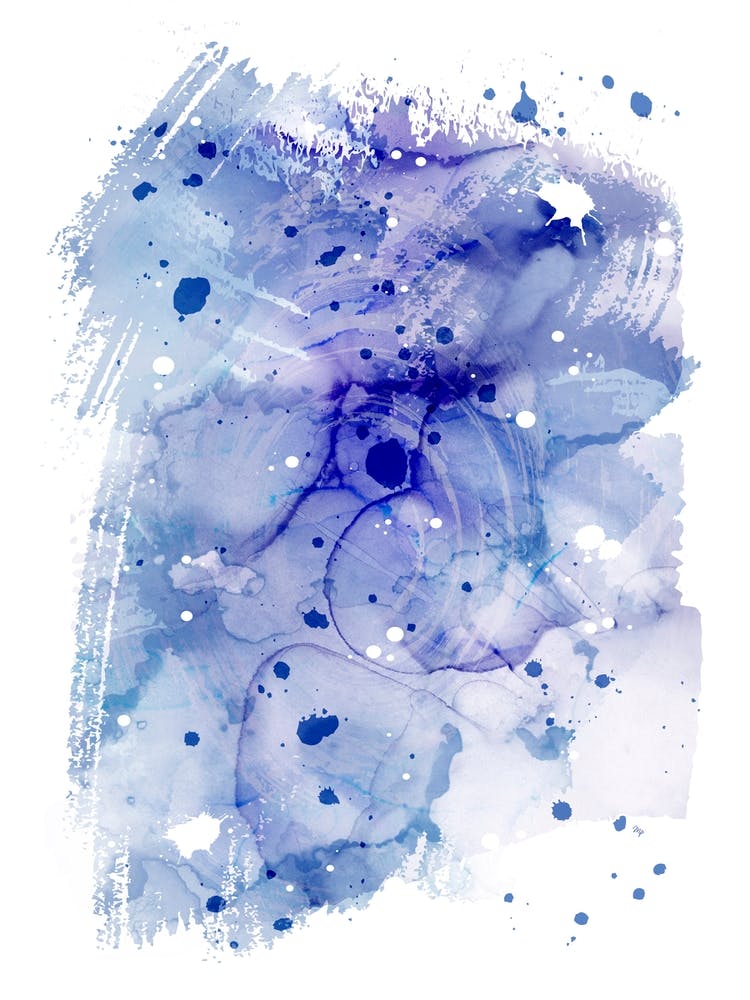 Blue Ink Smudge