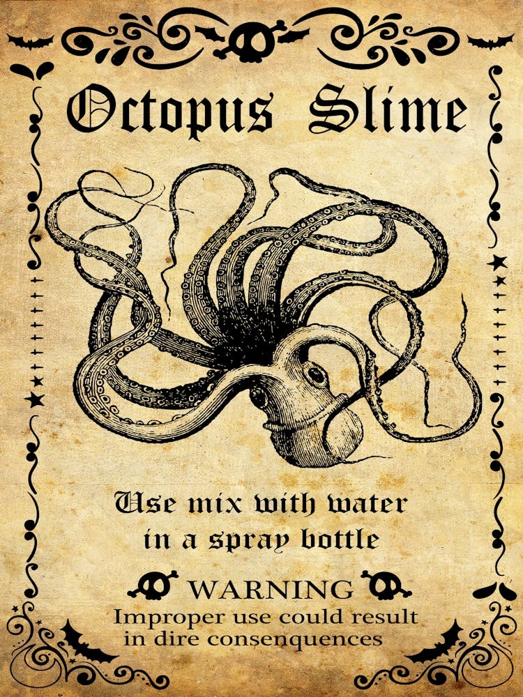Octopus Slime, Halloween Poster