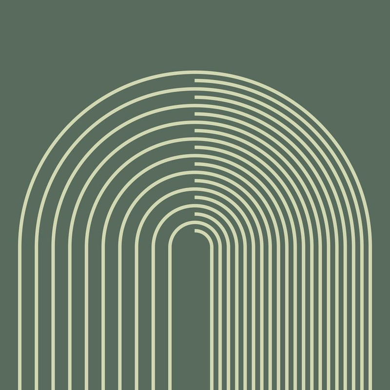 Abstract Geometric Lines 12 In Sage Green (Rainbow Abstraction) 02