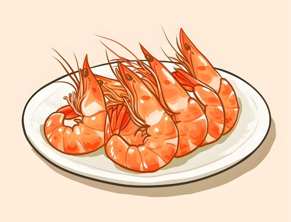 Shrimp On A Plate