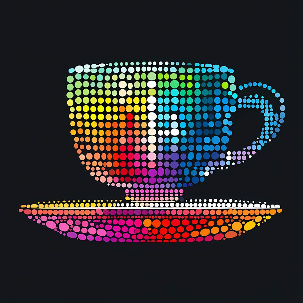 Rainbow Cup Of Coffee