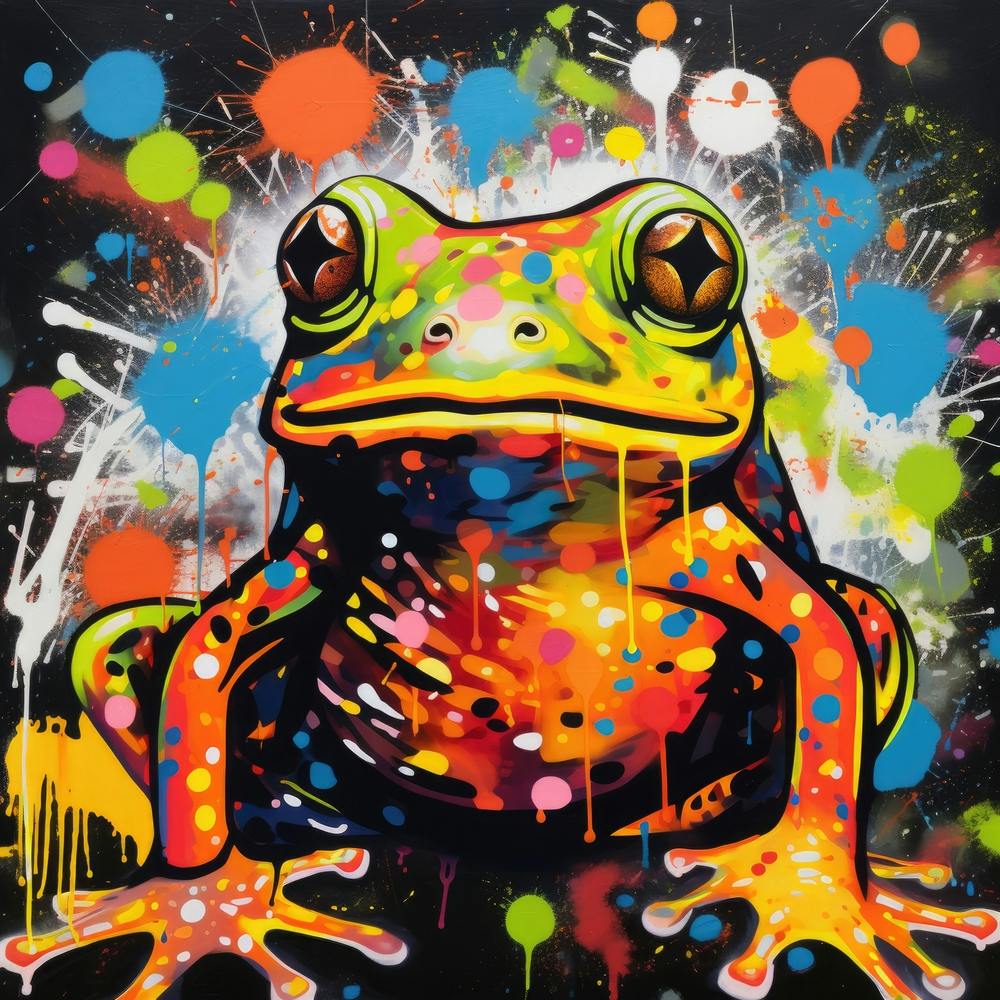 Colorful Frog Splatter 3