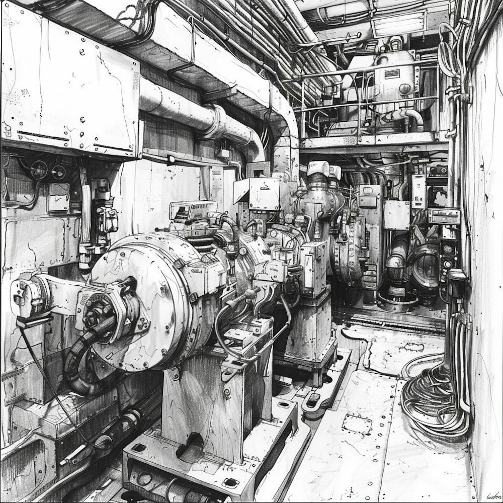 Ship'S Engine Room 1