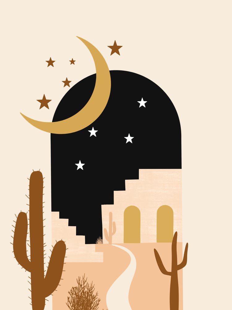 Cactus And Moon 1