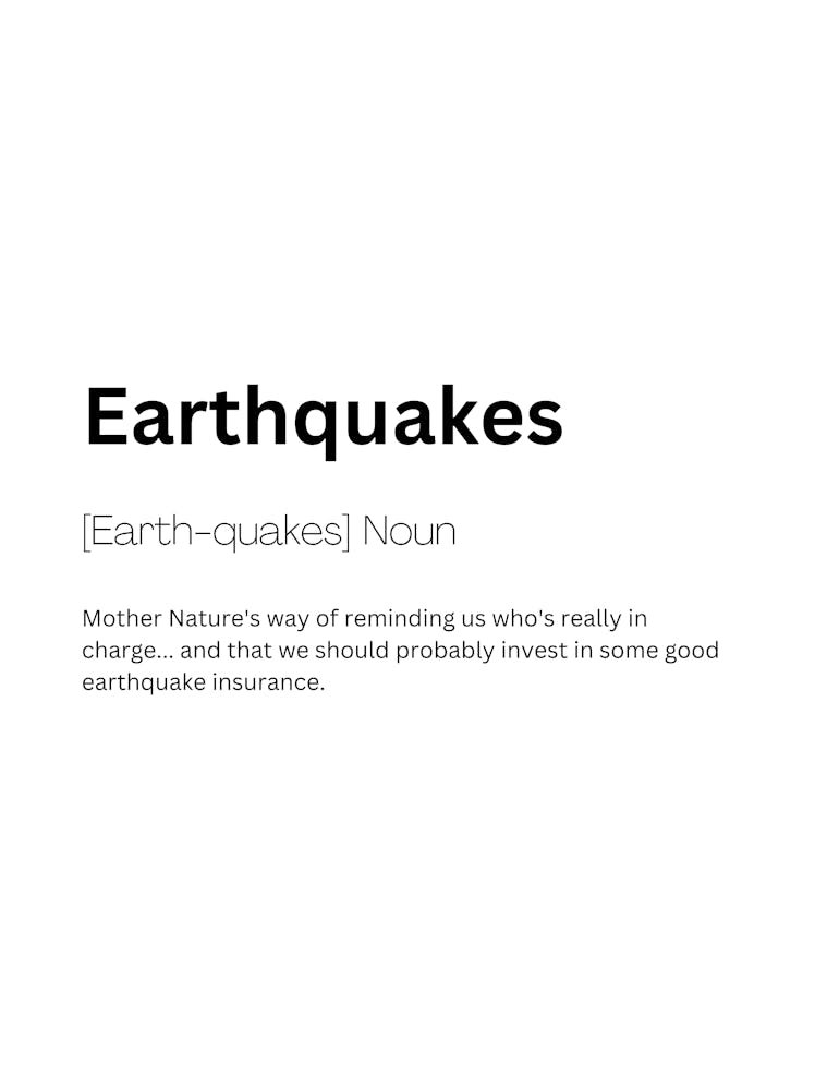 Earthquakes Definition Meaning