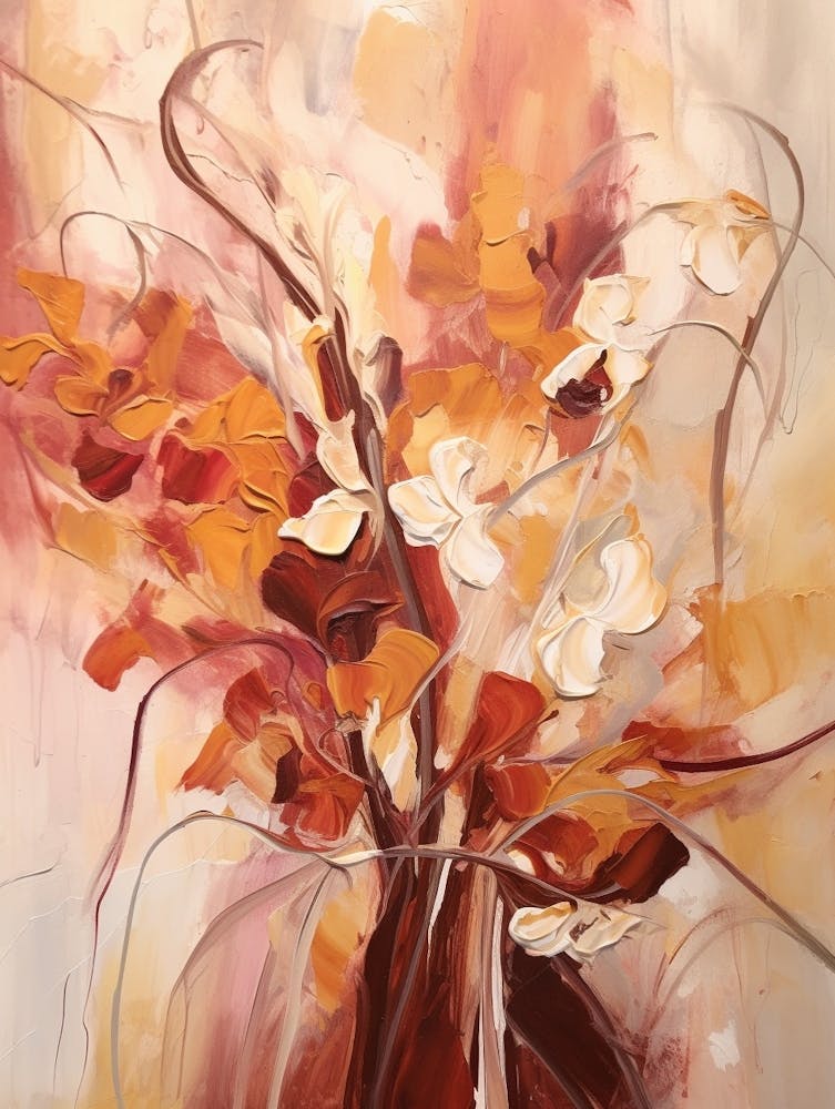 Fall Flower Painting Monkey Orchid 4