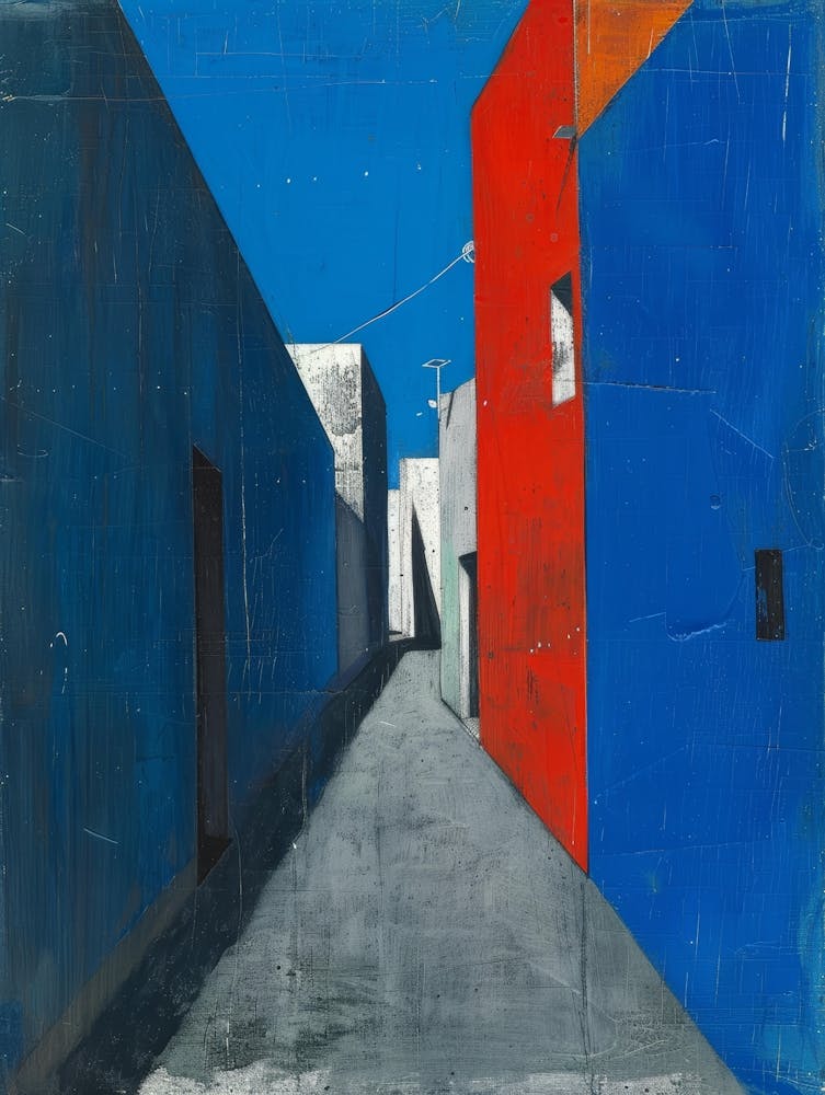Blue And Red Alley