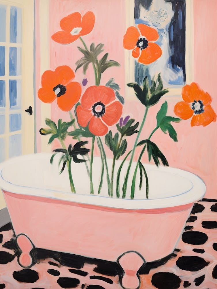 A Bathtube Full Of Anemone In A Bathroom 1