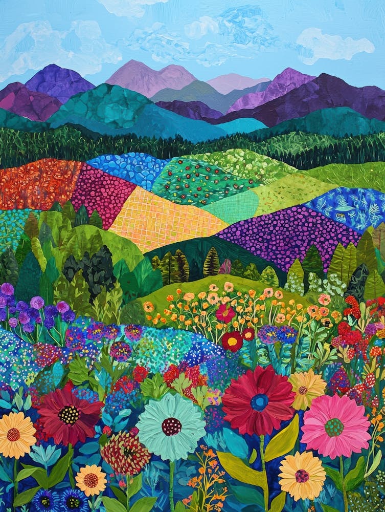 Colorful Mountain Meadow