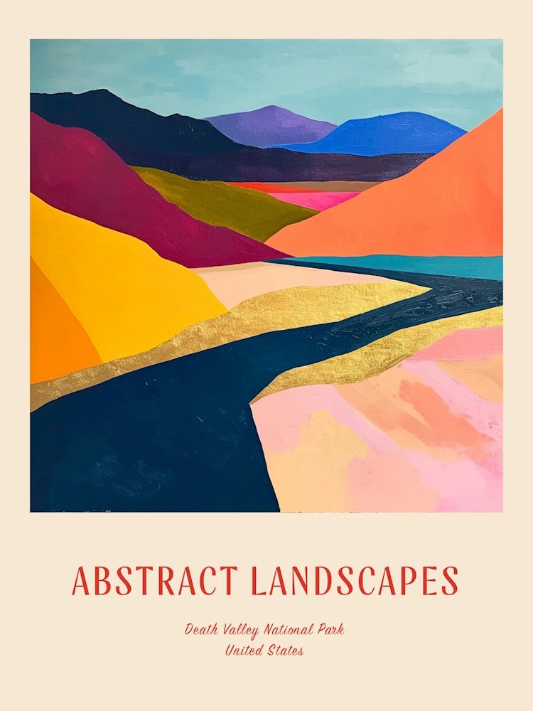 Colourful Abstract Death Valley National Park Usa 4 Poster