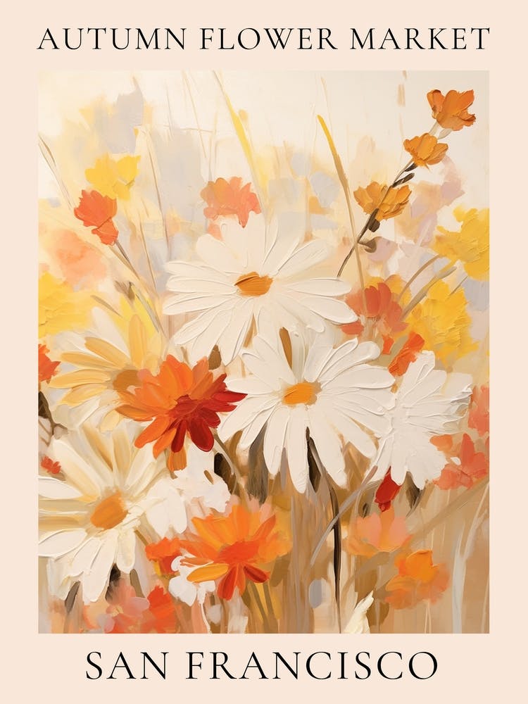 Autumn Flower Market Poster San Francisco 3