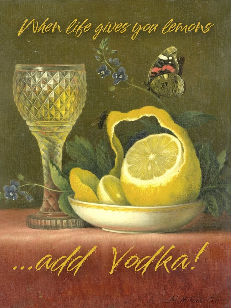 When life gives you lemons add vodka vintage altered art, bar decor