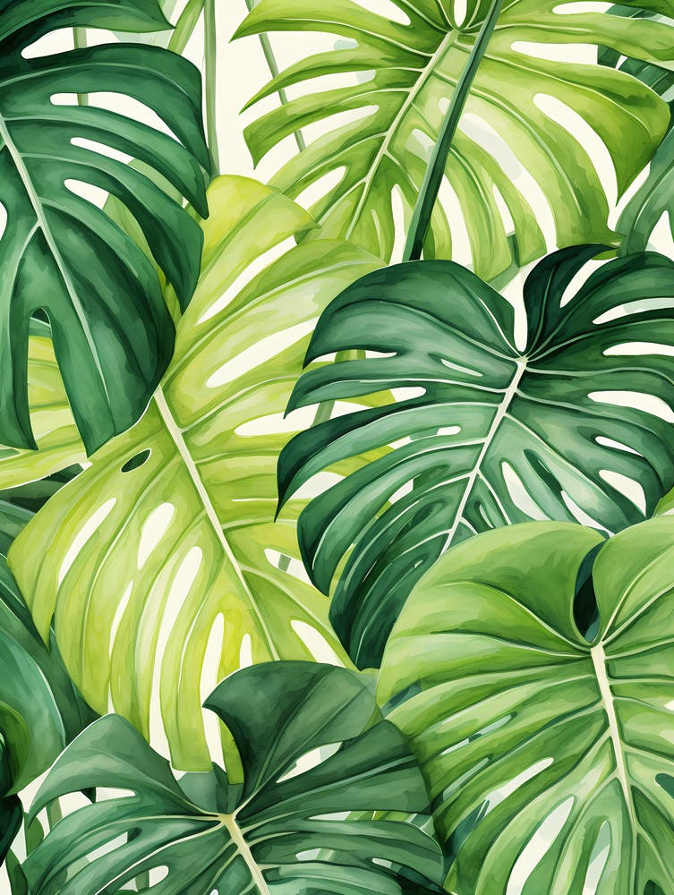Tropical Leaves Seamless Pattern