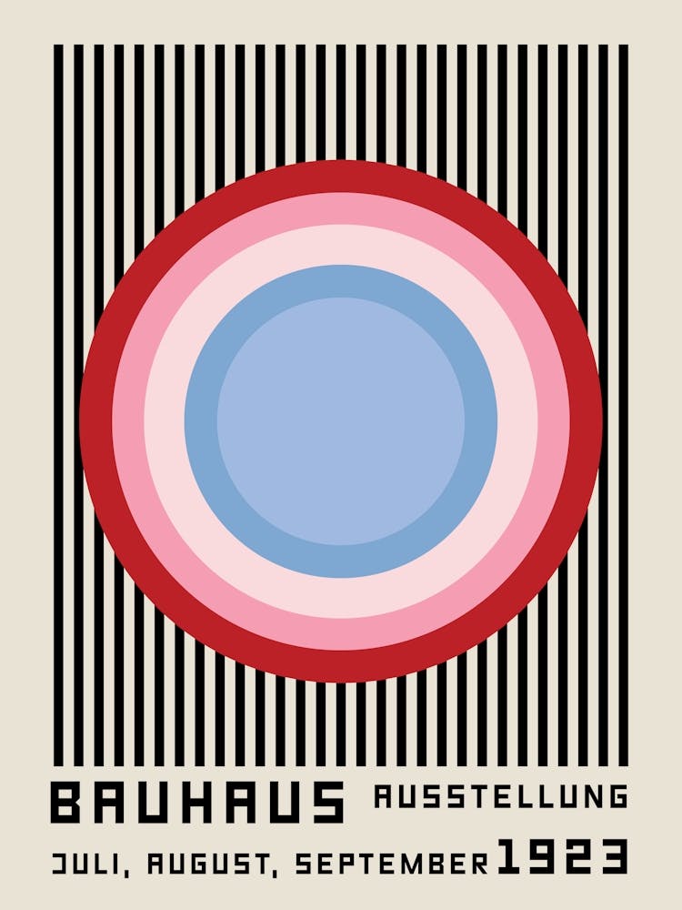Bauhaus Burgundrot Geometrische Kunst