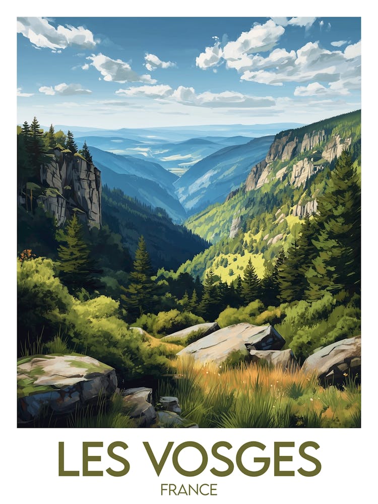Affiche de voyage Les Vosges 2