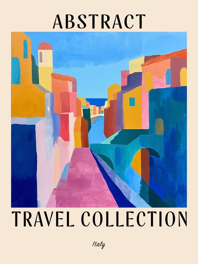 Affiche Collection Voyage Abstrait Italie 1
