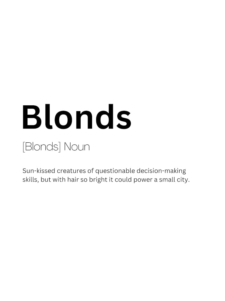 Blonds Definition Meaning