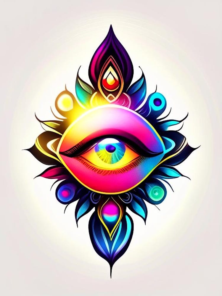 Chakra Series, Symbol, Third Eye Tattoo 1