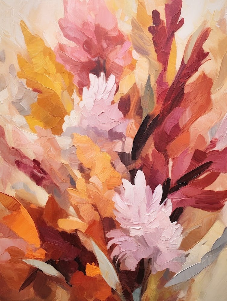 Fall Flower Painting Celosia 3