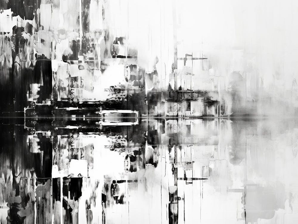 Reflection Abstract Black And White 6