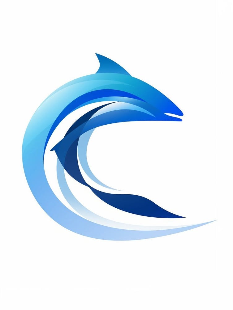 Dolphin Minimalist Abstract 4