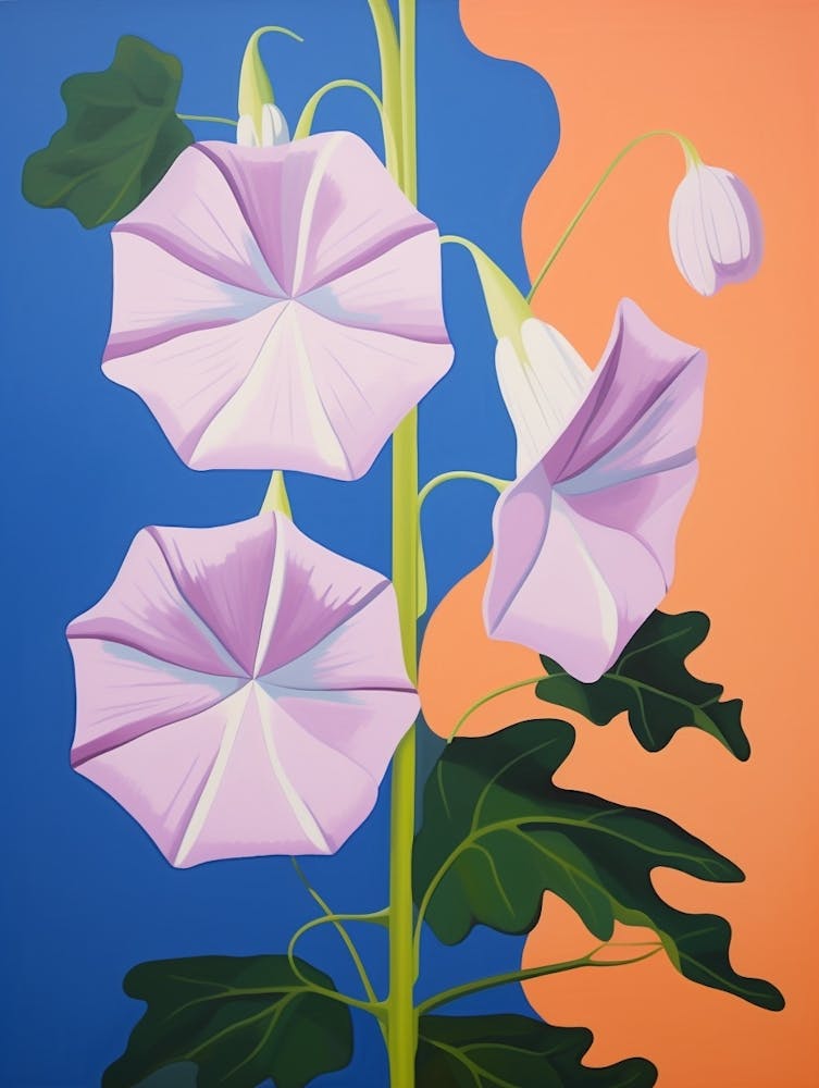 Canterbury Bells 3 Hilma Af Klint Inspired Pastel Flower Painting